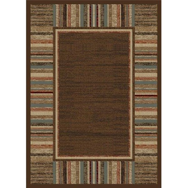 Concord Global Trading Concord Global 61286 6 ft. 7 in. x 9 ft. 6 in. Soho Border - Brown 61286